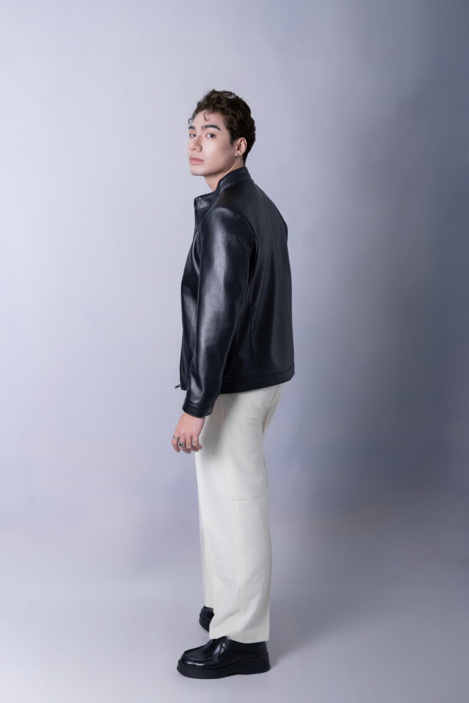 PHANTOM RACER LEATHER JACKET - Đen - Ảnh 14
