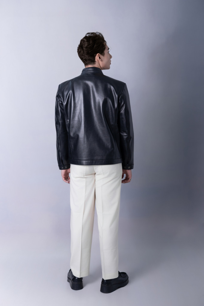 PHANTOM RACER LEATHER JACKET - Đen - Ảnh 15