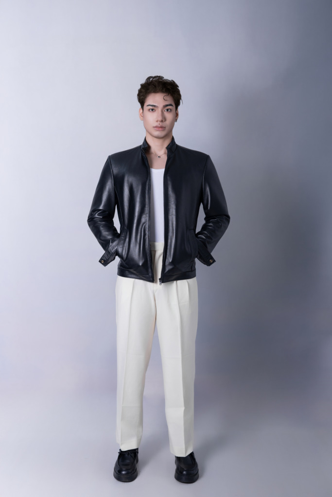 PHANTOM RACER LEATHER JACKET - Đen - Ảnh 13