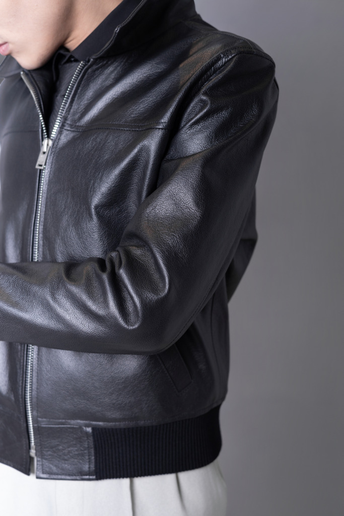 MOBSTER BOMBER LEATHER JACKET - Đen - Ảnh 12