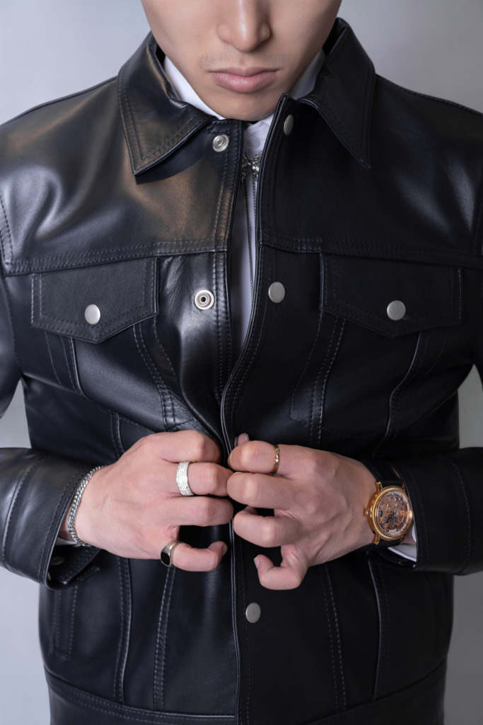 JOAQUIN TRUCKER LEATHER JACKET - Đen - Ảnh 6