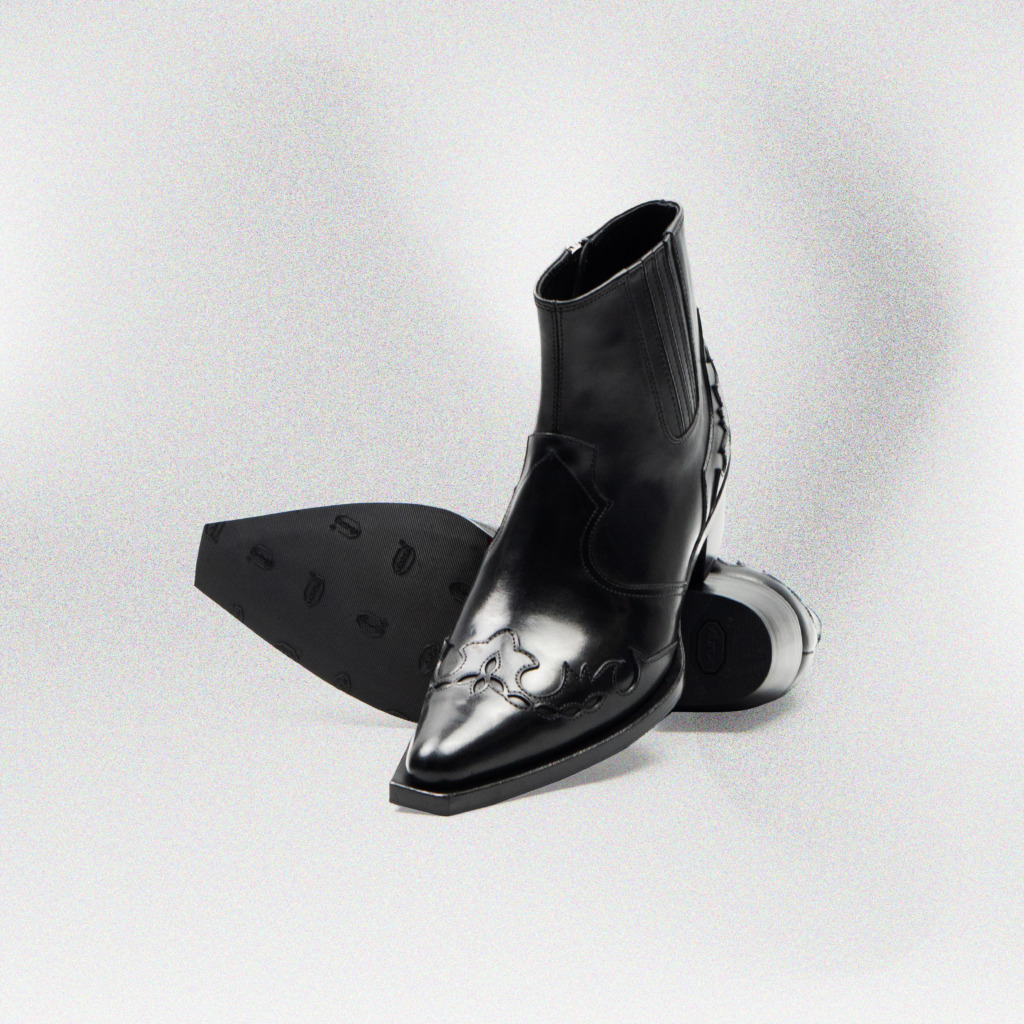 SANTIAGO WESTERN BOOTS - Đen - Ảnh 2