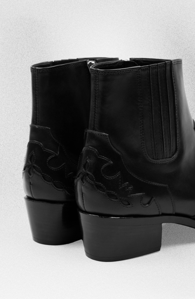 SANTIAGO WESTERN BOOTS - Đen - Ảnh 9