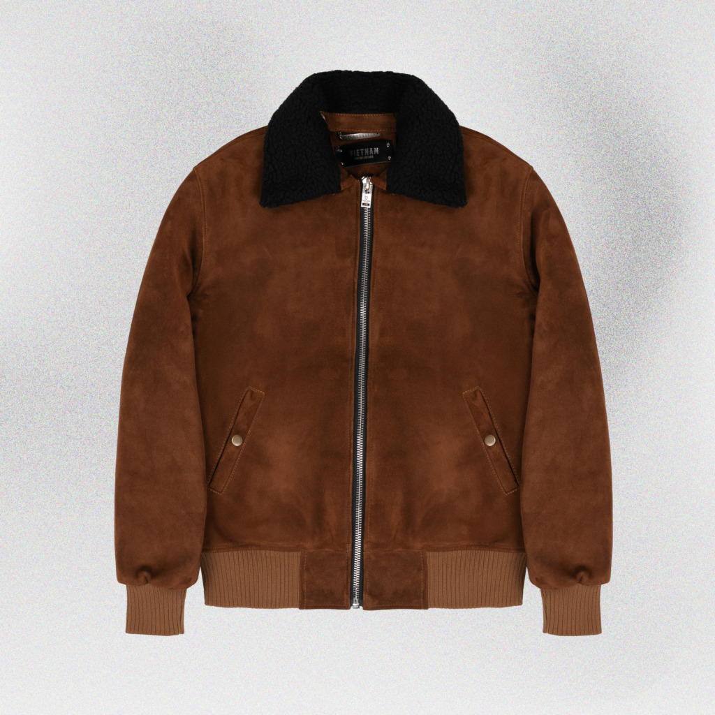 GRAYSON BOMBER JACKET - Brown