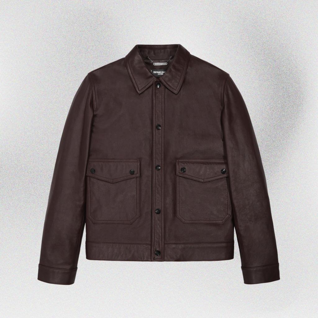 MTP BLOUSON LEATHER JACKET - Chocolate Brown