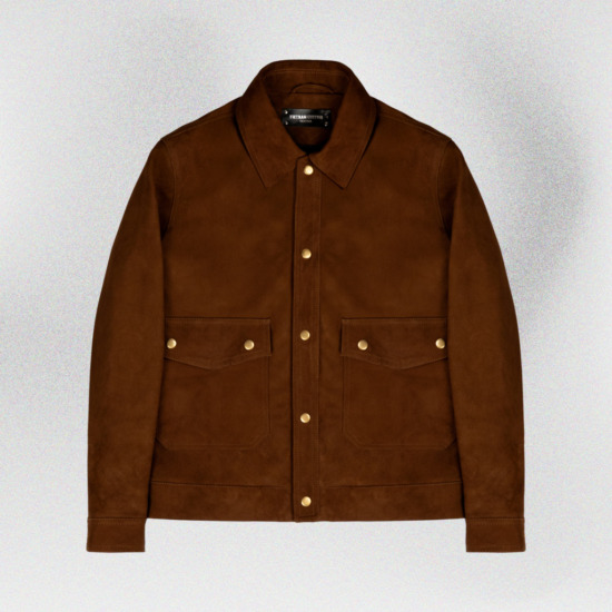 MTP BLOUSON SUEDE JACKET - Nâu da bò