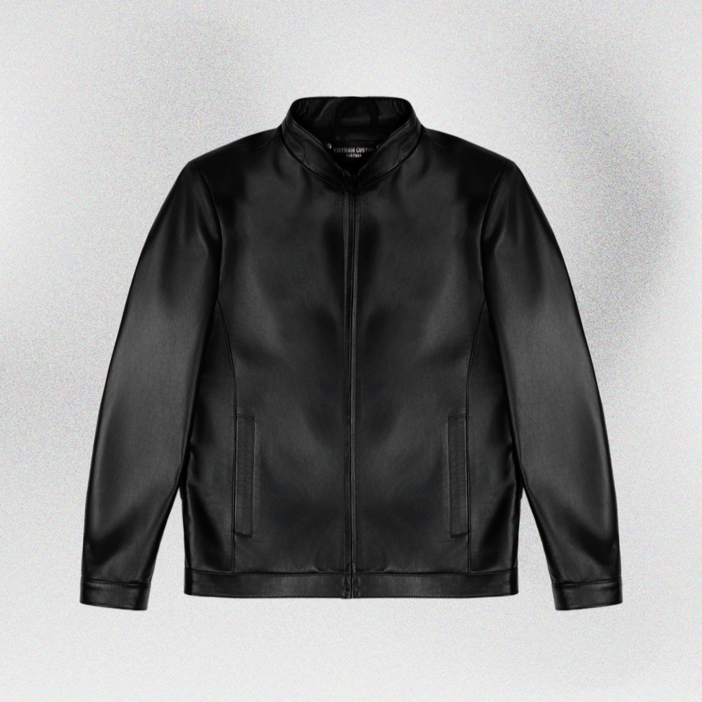 PHANTOM RACER LEATHER JACKET - Đen