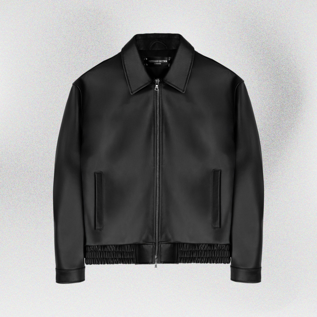 VINCENT BOXY BOMBER JACKET - Đen