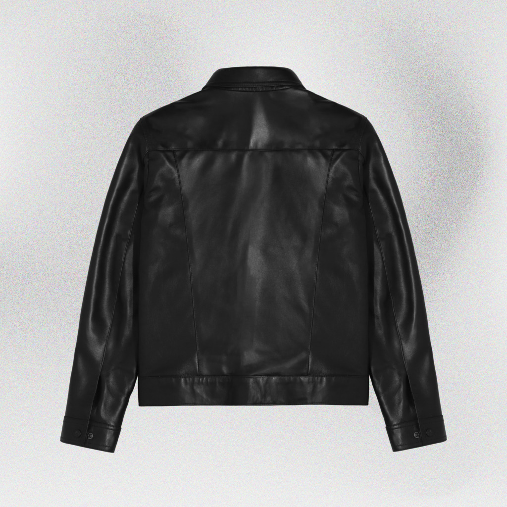 DIEGO BLOUSON LEATHER JACKET - Đen - Ảnh 2