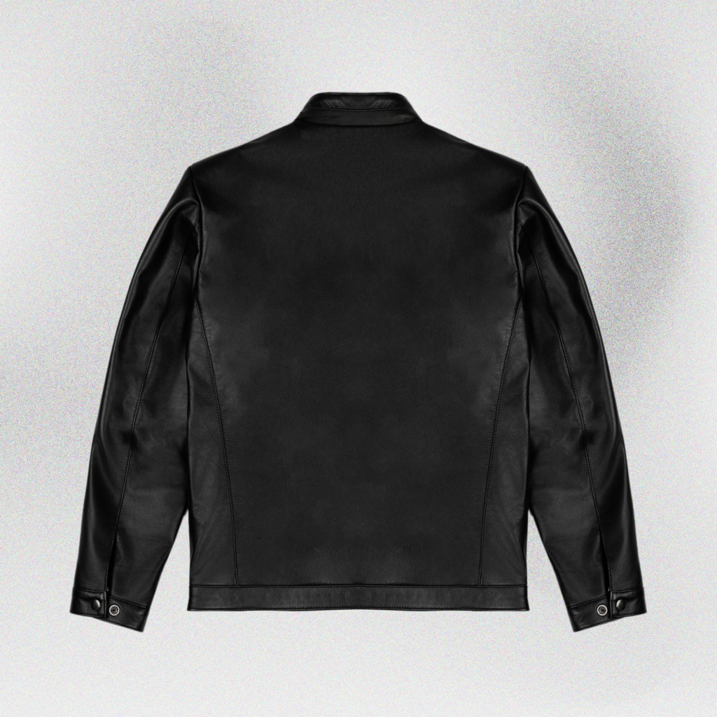 PHANTOM RACER LEATHER JACKET - Đen - Ảnh 2