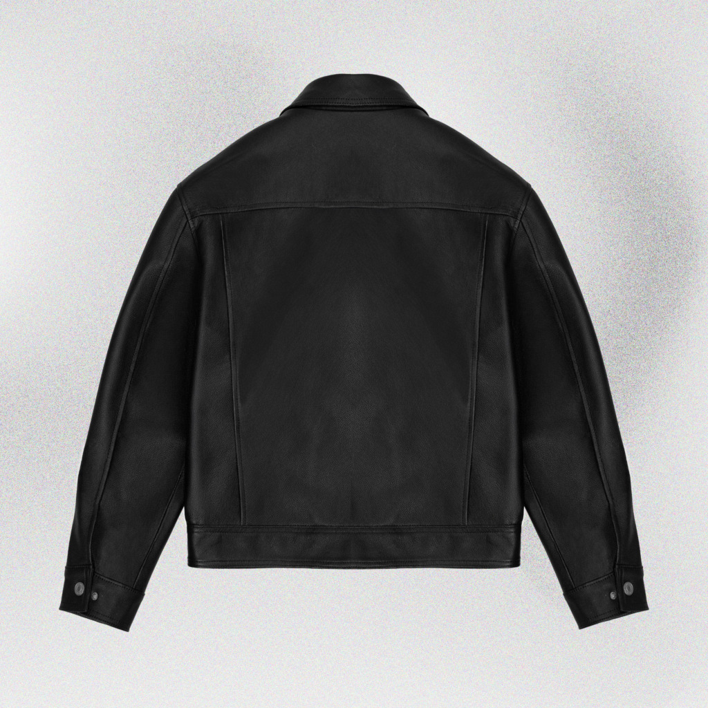 RAFAEL BOXY LEATHER JACKET - Đen - Ảnh 2
