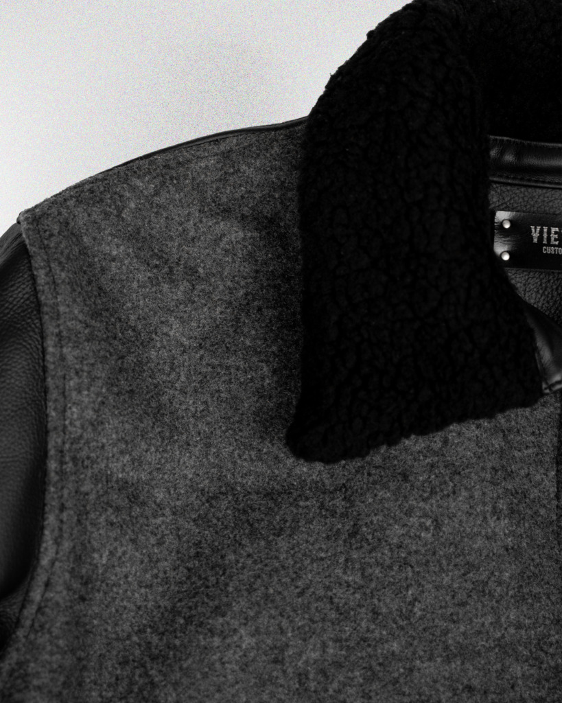 GRAYSON VARSITY JACKET - Smoke gray - Image 4