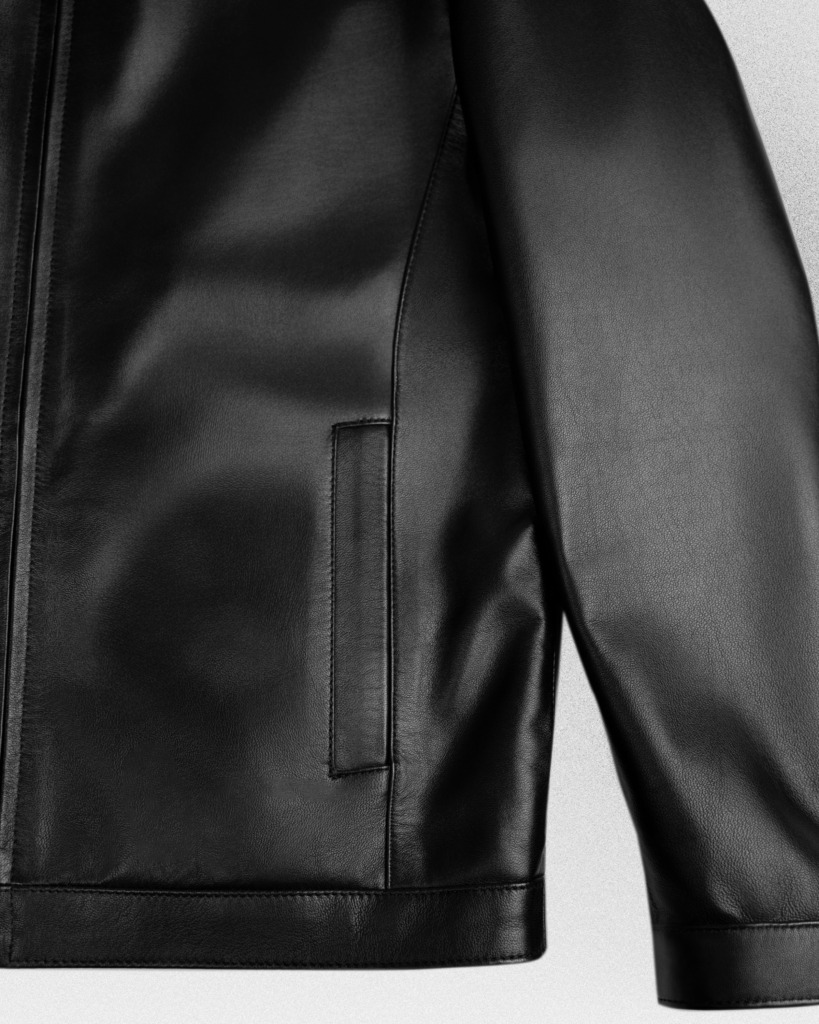PHANTOM RACER LEATHER JACKET - Đen - Ảnh 8