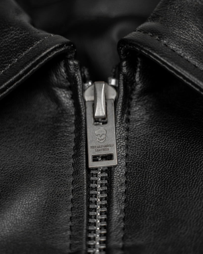 MOBSTER BOMBER LEATHER JACKET - Đen - Ảnh 3