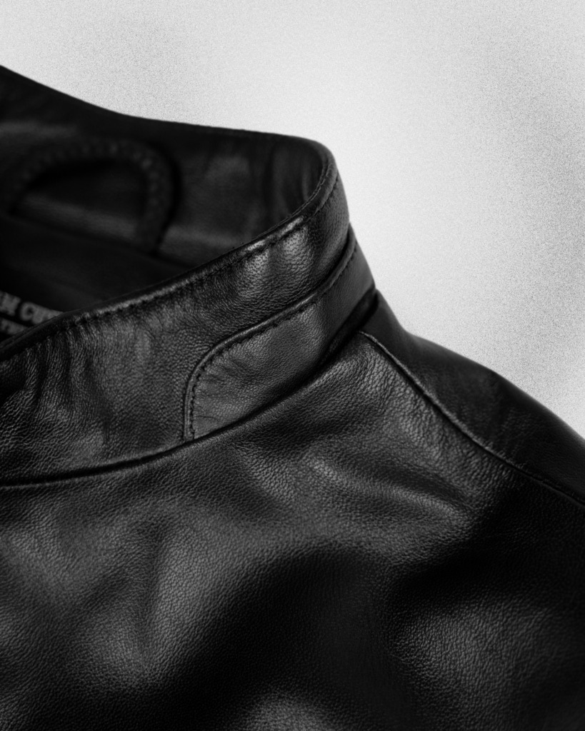PHANTOM RACER LEATHER JACKET - Đen - Ảnh 4