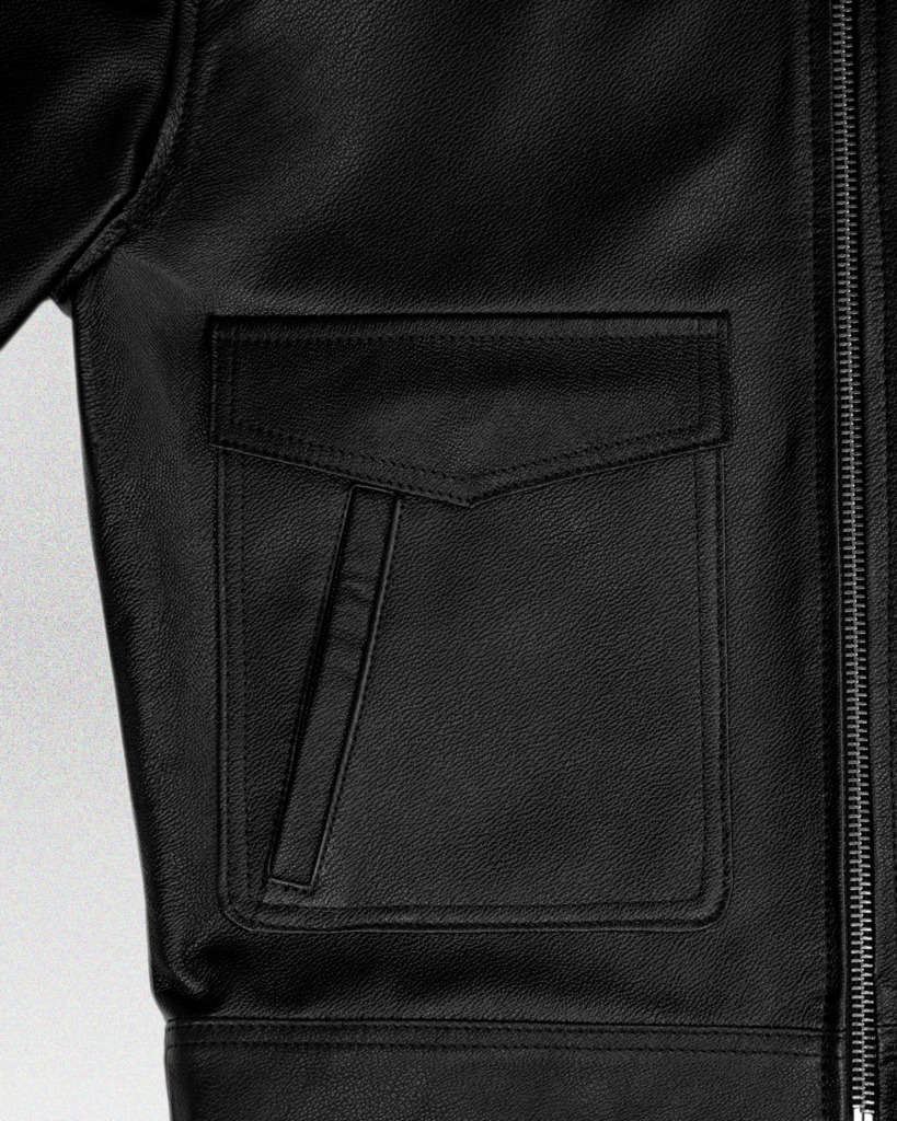 RAFAEL BOXY LEATHER JACKET - Đen - Ảnh 7