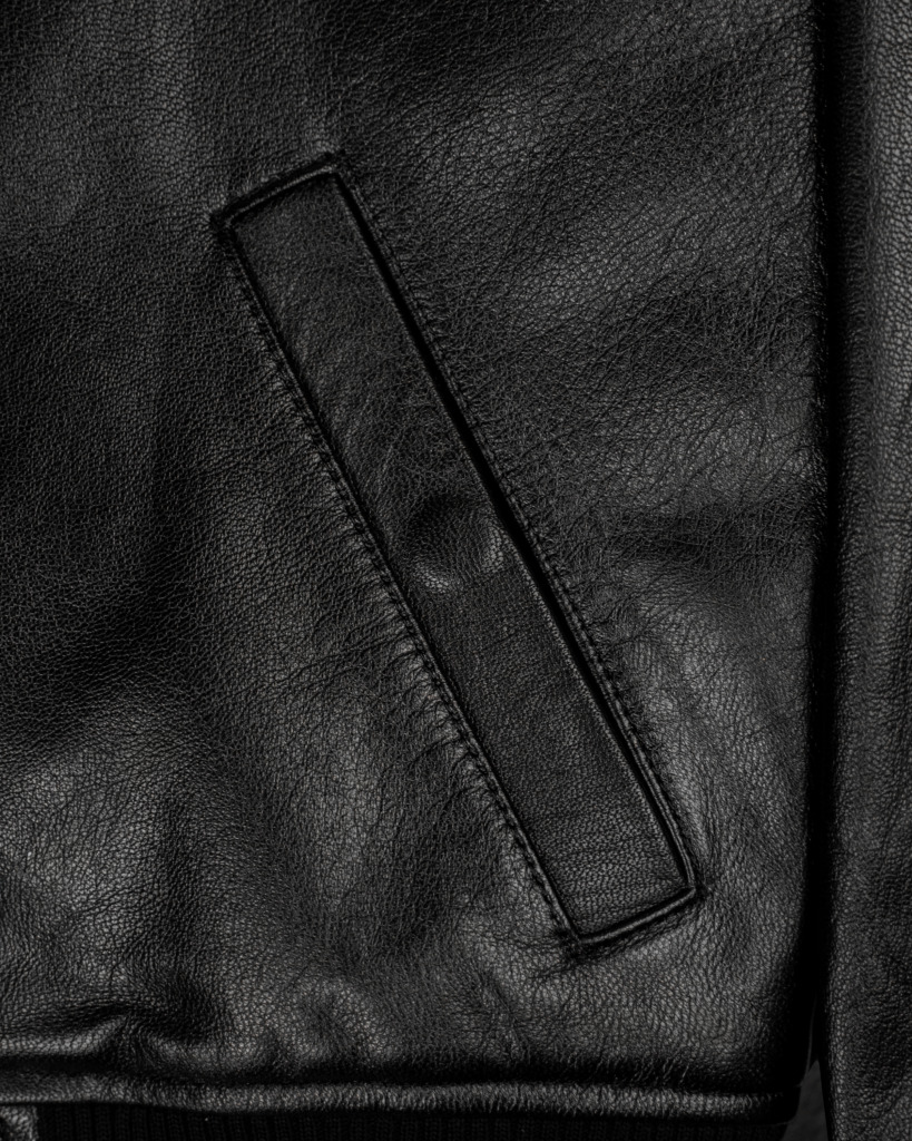 MOBSTER BOMBER LEATHER JACKET - Đen - Ảnh 5