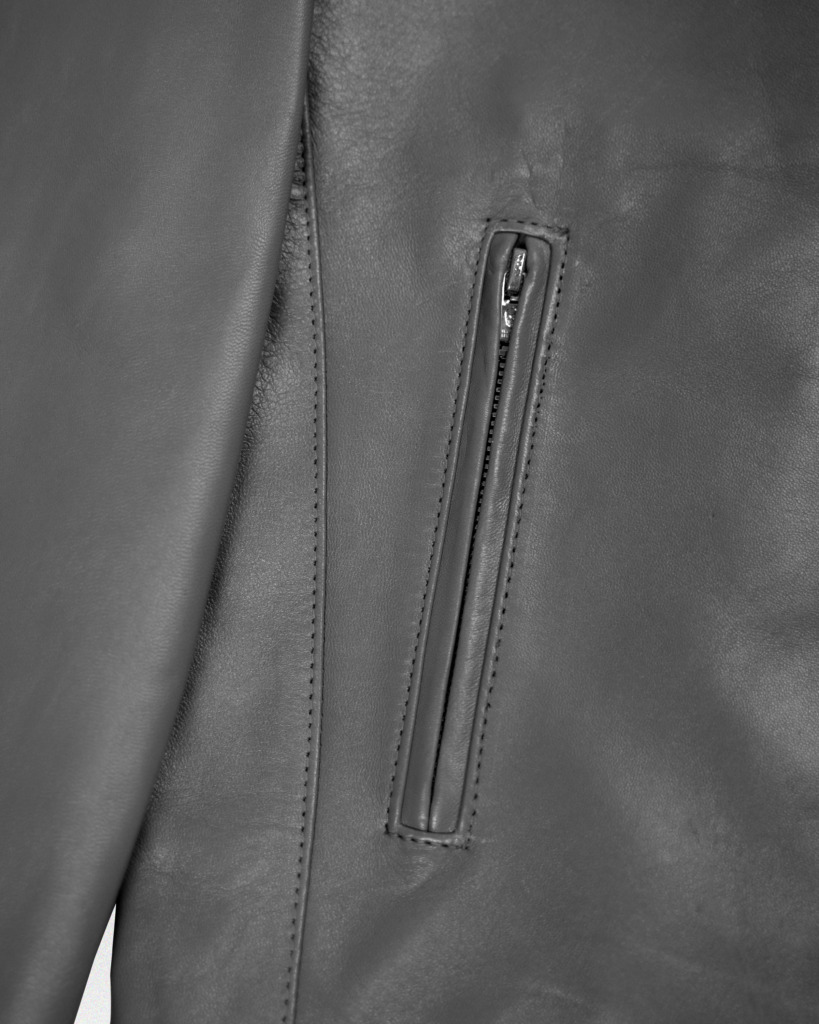 YAKUZA RACER LEATHER JACKET - Gray - Image 5