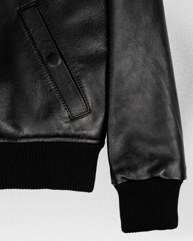 MOBSTER BOMBER LEATHER JACKET - Đen - Ảnh 6