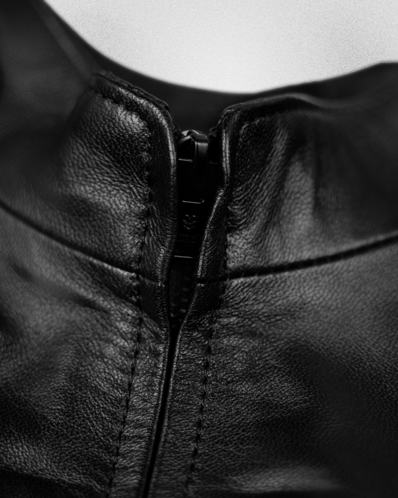 PHANTOM RACER LEATHER JACKET - Đen - Ảnh 5