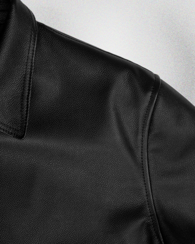 RAFAEL BOXY LEATHER JACKET - Đen - Ảnh 4