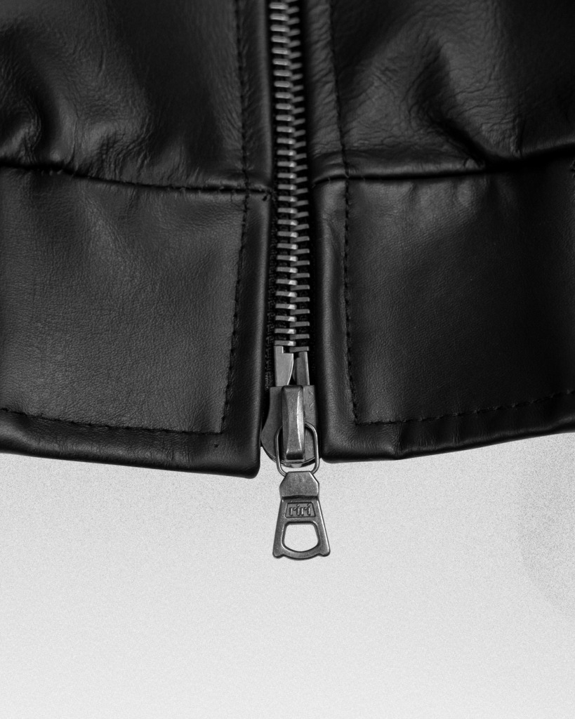 VINCENT BOXY BOMBER JACKET - Đen - Ảnh 6