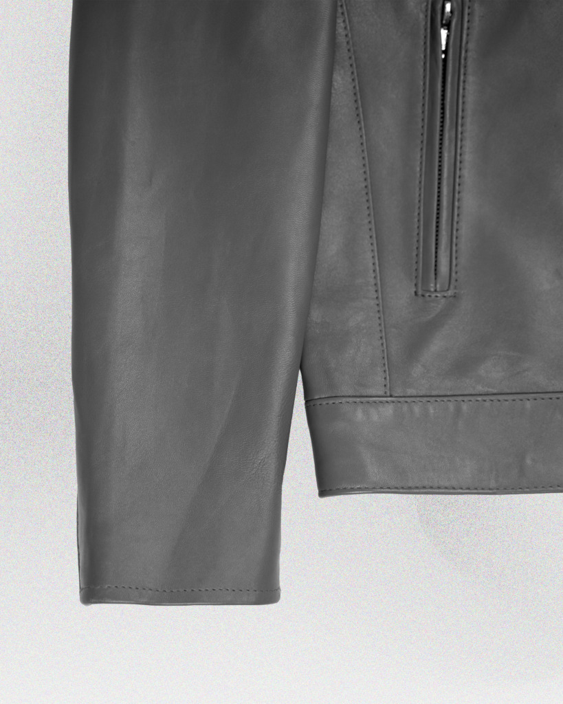 YAKUZA RACER LEATHER JACKET - Gray - Image 6