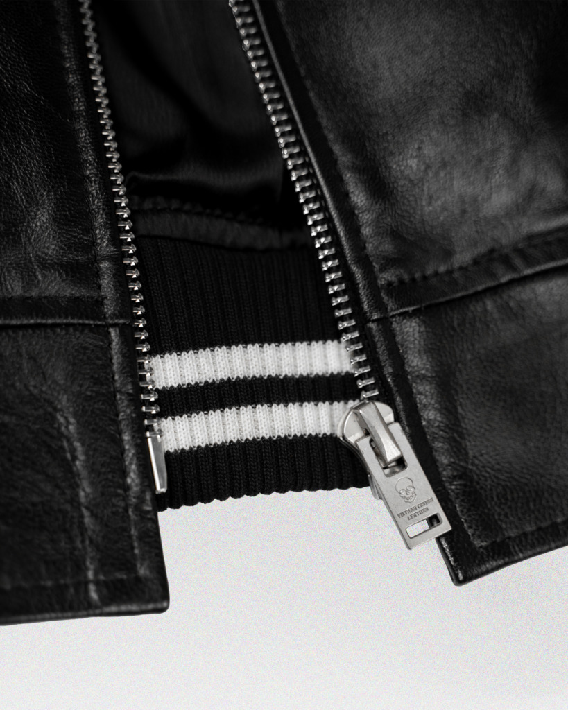 MOBSTER BOMBER LEATHER JACKET - Đen - Ảnh 7