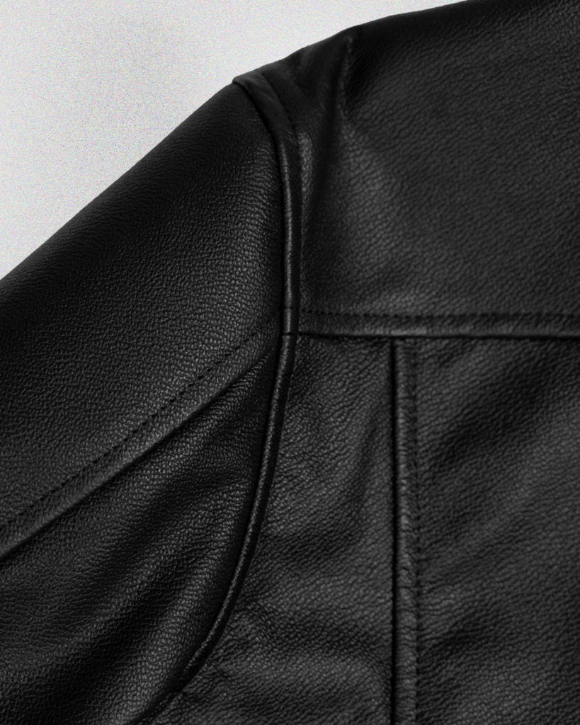 RAFAEL BOXY LEATHER JACKET - Đen - Ảnh 5