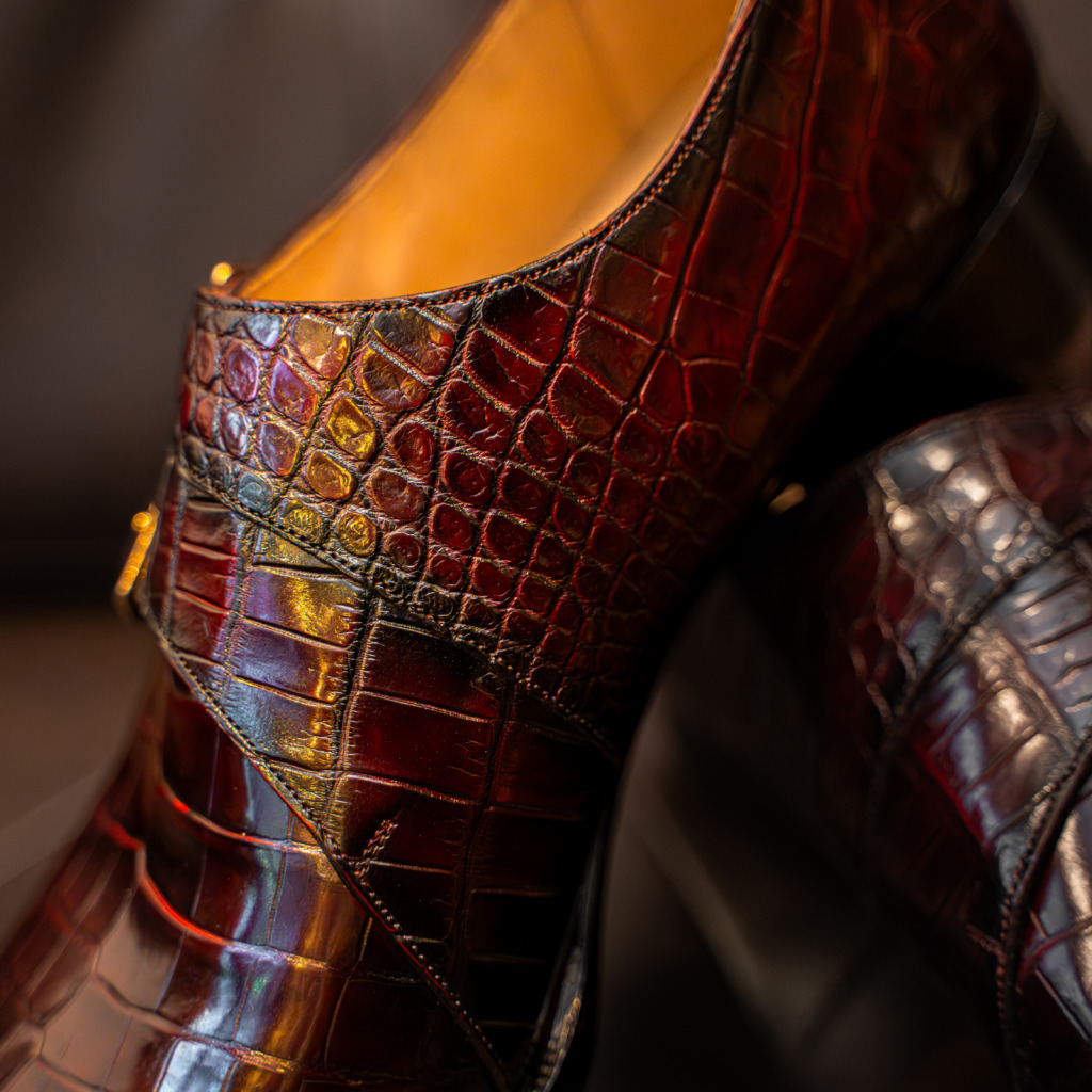 VITO DOUBLE MONKTRAP CROCODILE - Nâu chocolate - Ảnh 7
