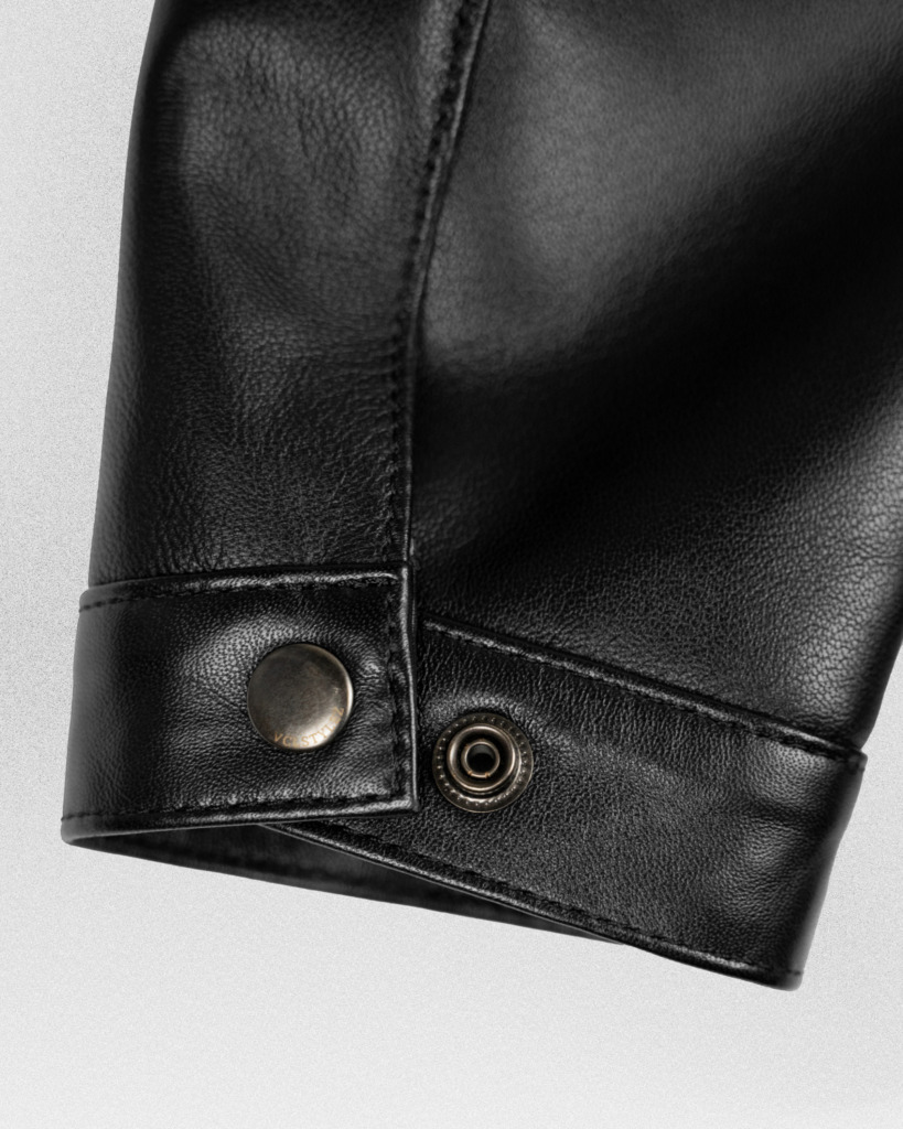 PHANTOM RACER LEATHER JACKET - Đen - Ảnh 9