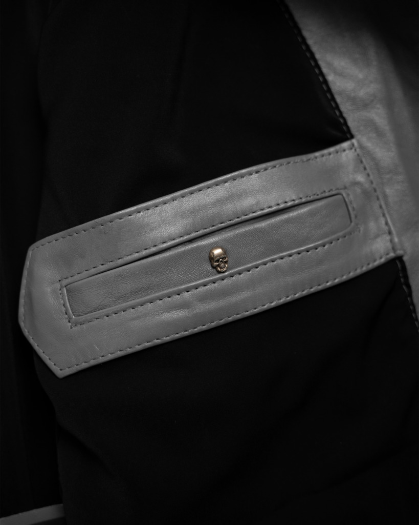 YAKUZA RACER LEATHER JACKET - Gray - Image 9