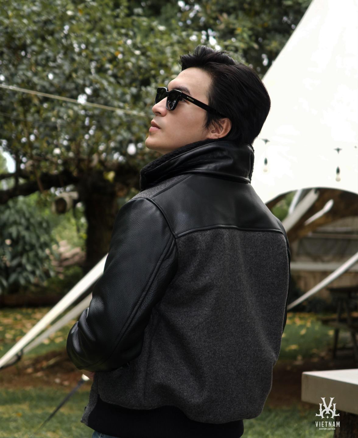 GRAYSON VARSITY JACKET - Smoke gray - Image 16