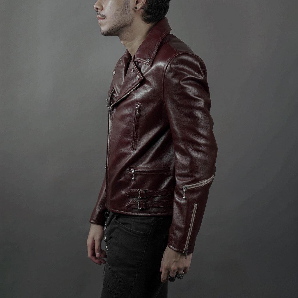 TERMINATOR BIKER JACKET - Đỏ rượu - Ảnh 7