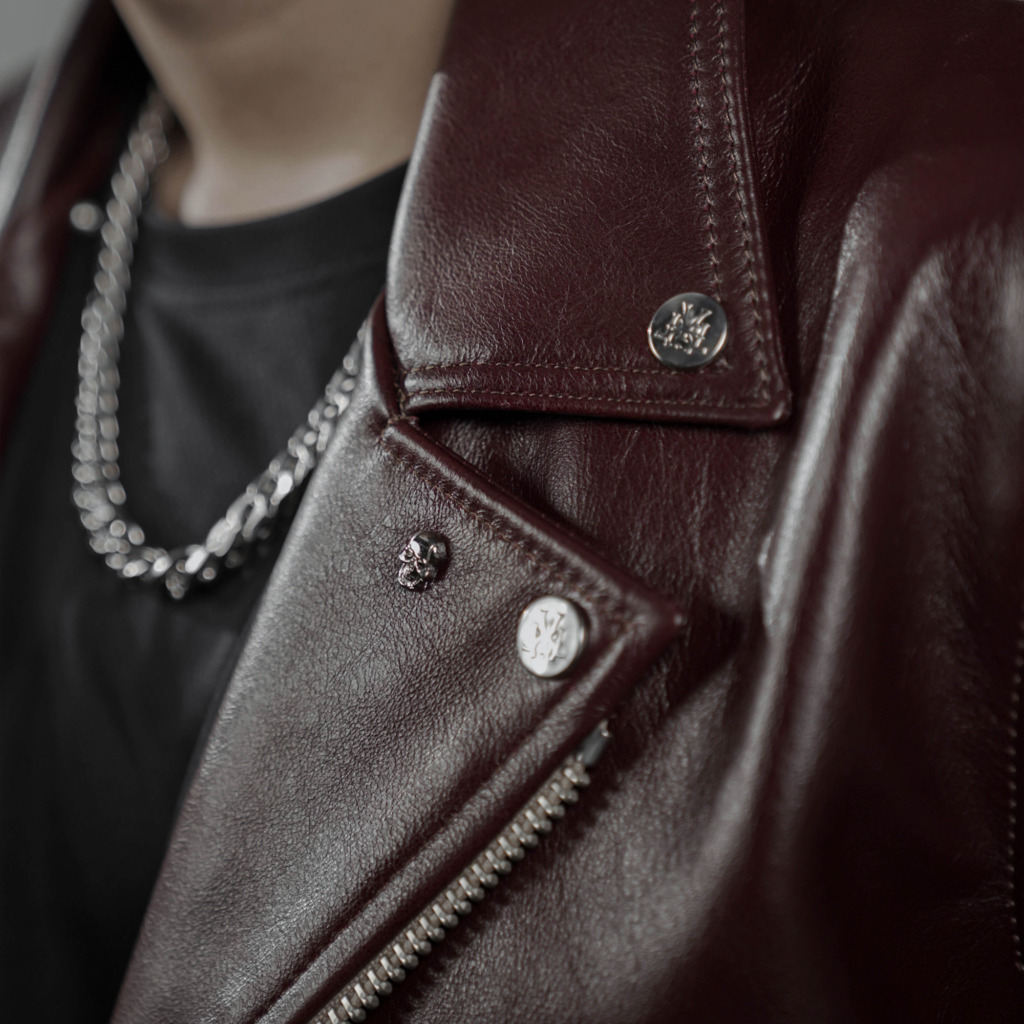 TERMINATOR BIKER JACKET - Đỏ rượu - Ảnh 6