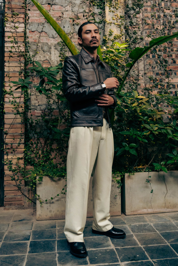 LEONARD BLOUSON LEATHER JACKET - Nâu chocolate - Ảnh 6