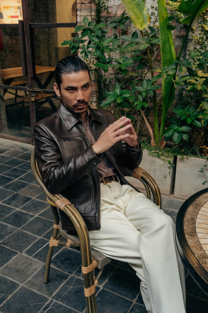 LEONARD BLOUSON LEATHER JACKET - Nâu chocolate - Ảnh 10