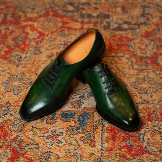 CASTALIA WHOLECUT PATINA SHOES - Xanh rêu