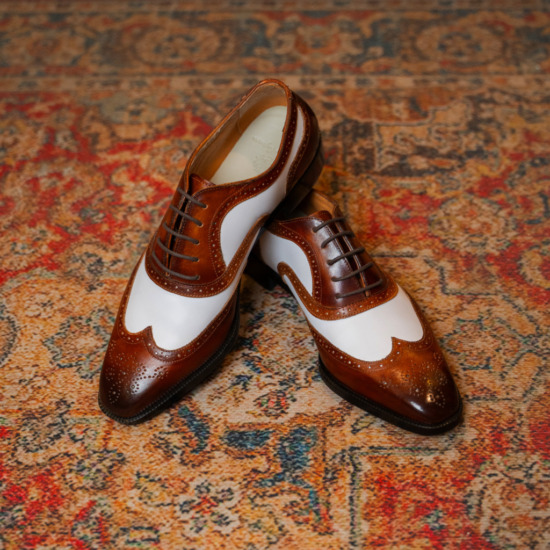 JANTORO SPECTATOR SHOES - Nâu da bò