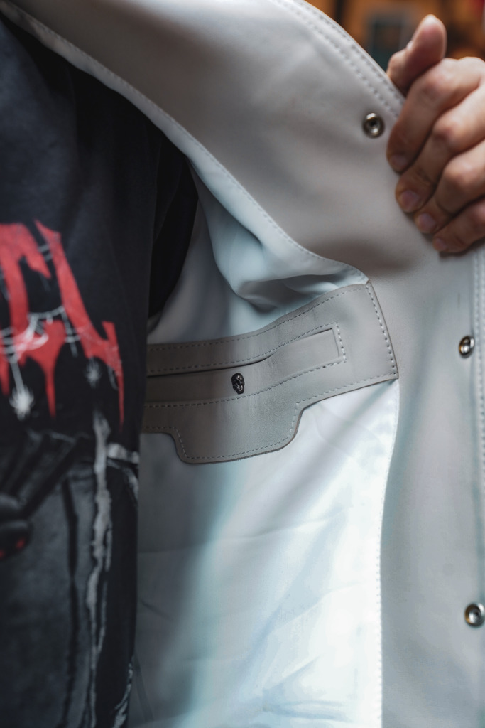 JOAQUIN TRUCKER LEATHER JACKET - Trắng - Ảnh 9