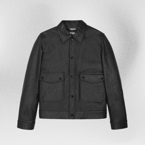 MTP BLOUSON LEATHER JACKET - Đen