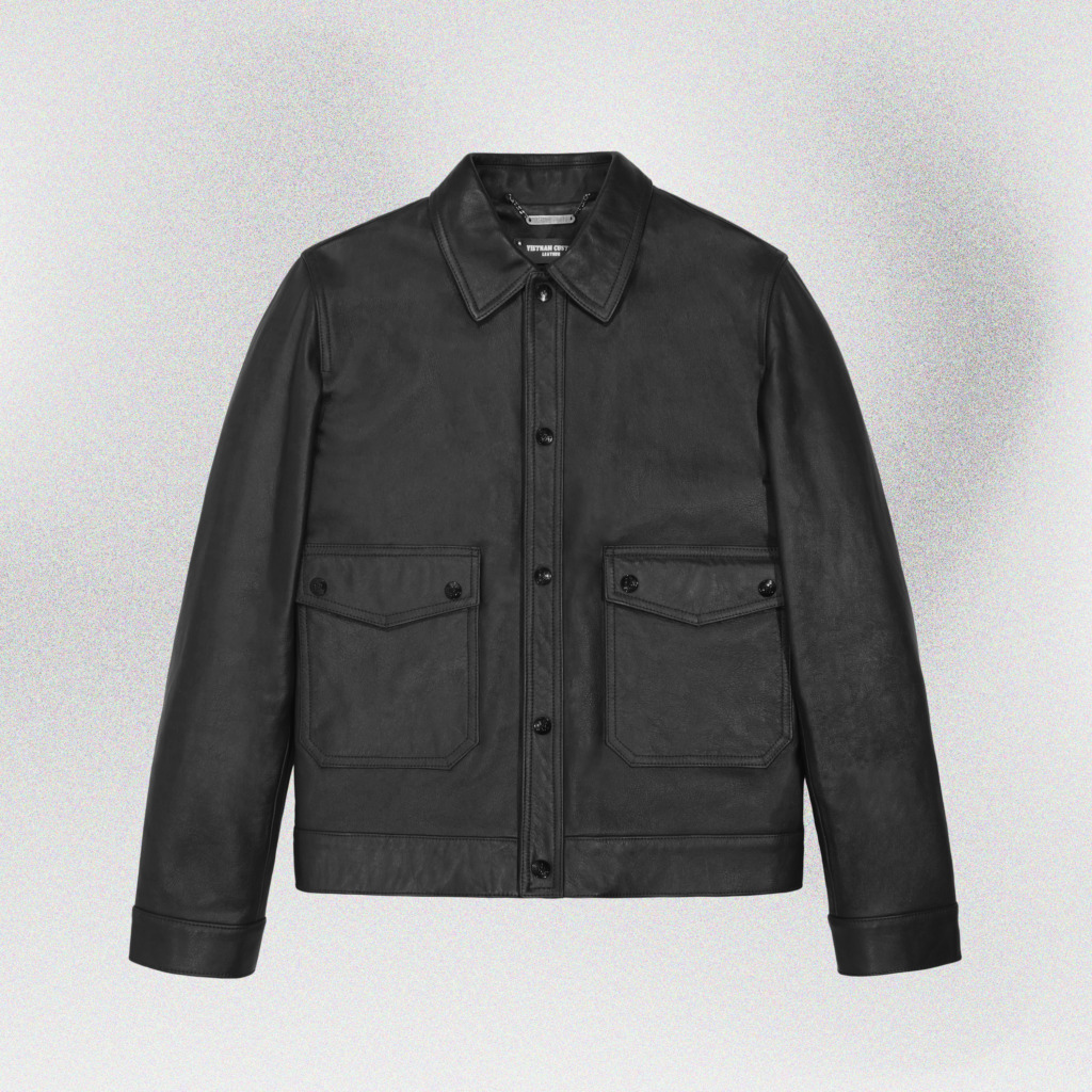MTP BLOUSON LEATHER JACKET - Đen
