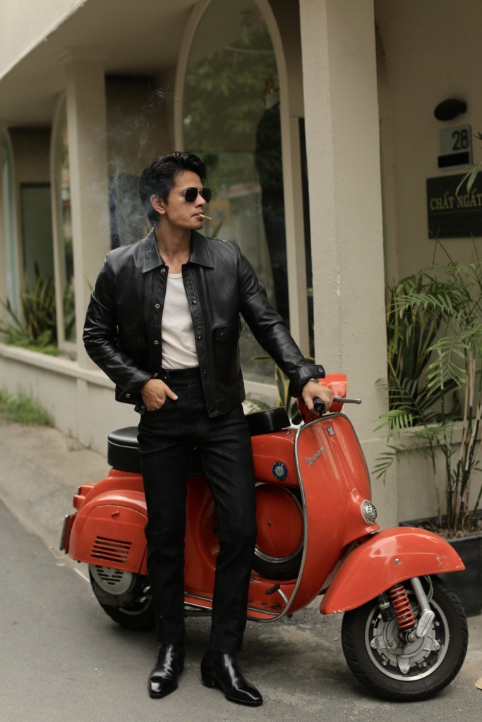 MTP BLOUSON LEATHER JACKET - Đen - Ảnh 5