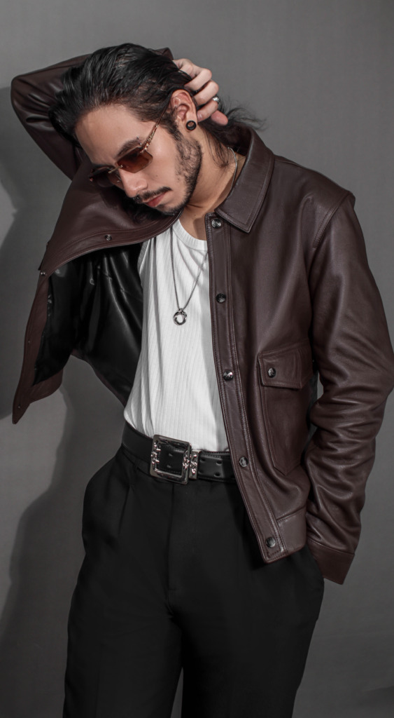 MTP BLOUSON LEATHER JACKET - Chocolate Brown - Image 4