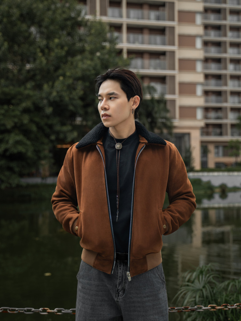 GRAYSON BOMBER JACKET - Brown - Image 15