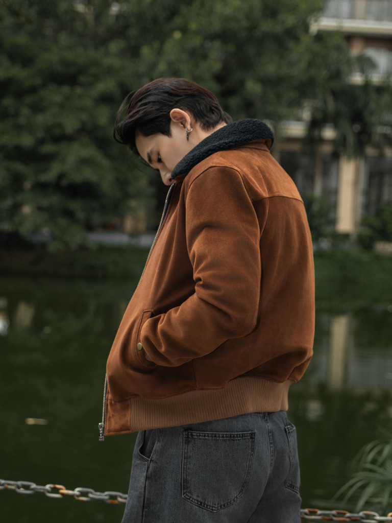 GRAYSON BOMBER JACKET - Brown - Image 18