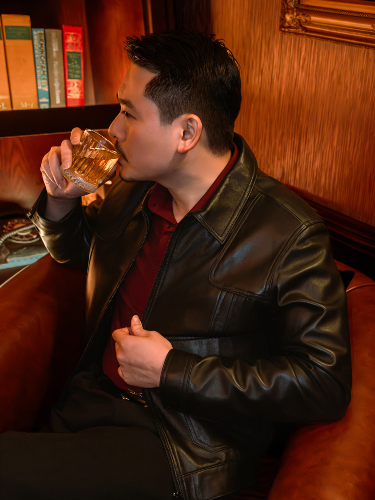 DIEGO BLOUSON LEATHER JACKET - Đen - Ảnh 4