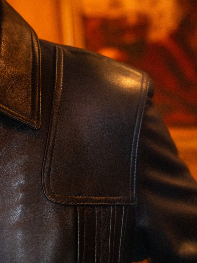 DIEGO BLOUSON LEATHER JACKET - Đen - Ảnh 13