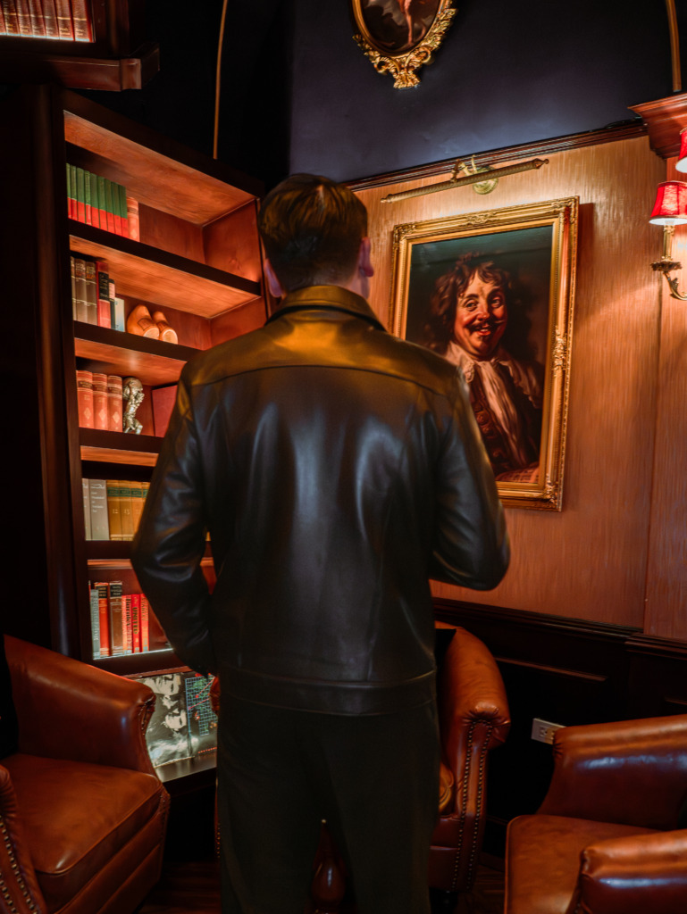 DIEGO BLOUSON LEATHER JACKET - Đen - Ảnh 14