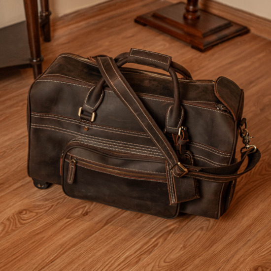 SALAMANCA PATINA TRAVEL BAG - Nâu Chocolate